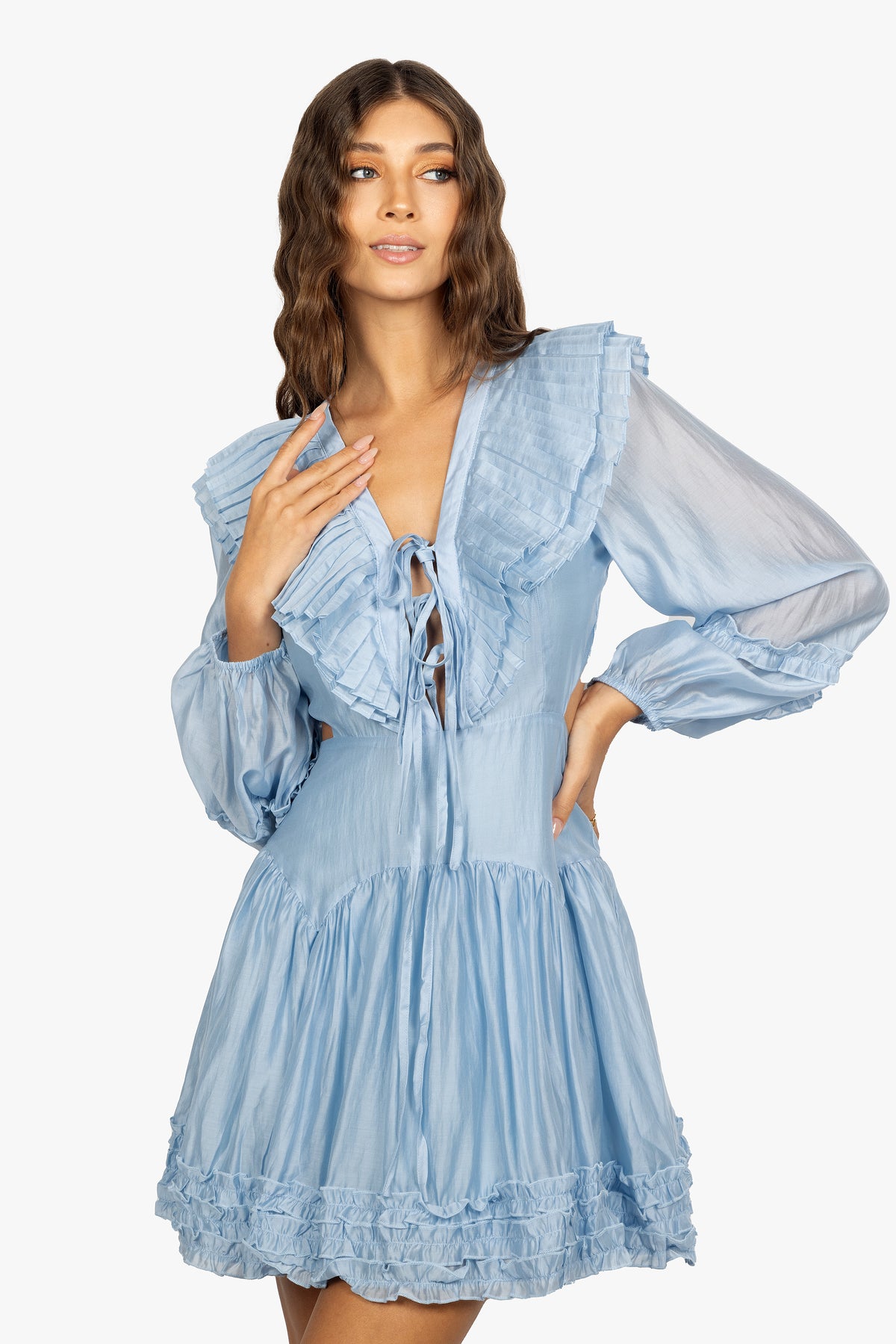 Vestido azul muñeca - Imagen 2