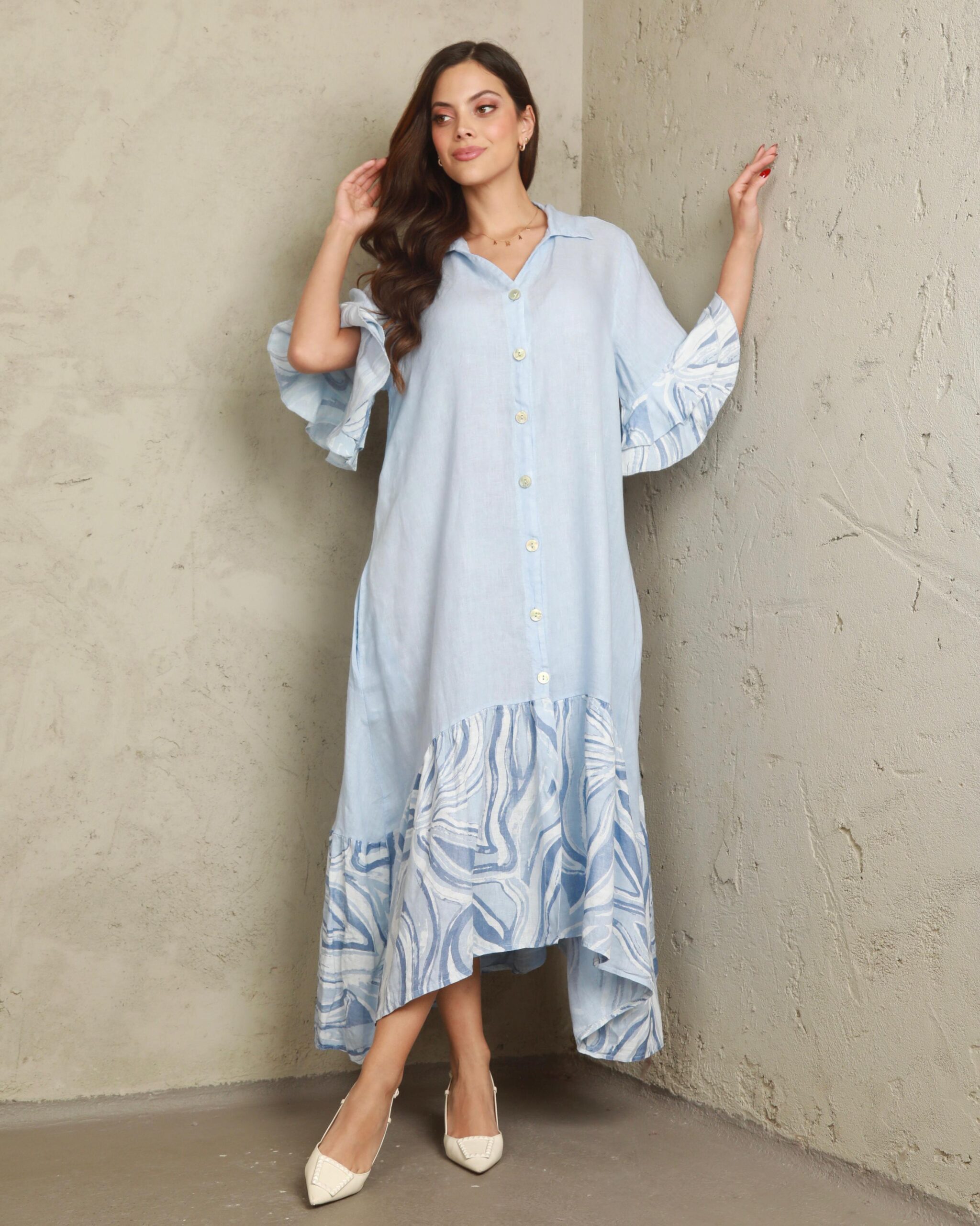 Elena Dress 100% Lino - Imagen 4