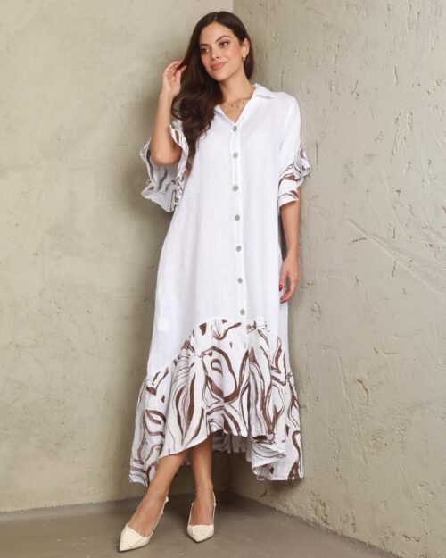 Alternative view of Elena Dress 100% Lino