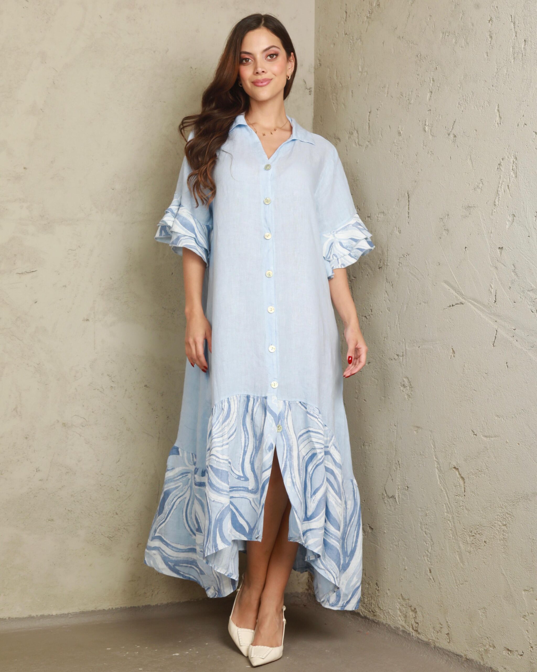 Elena Dress 100% Lino - Imagen 3